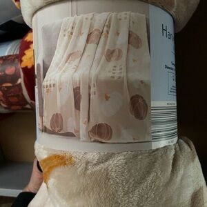 Pumpkin Patterned Holiday Throw Blanket